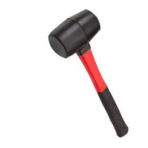 Home Improvement Tool Black Head Rubber Mallet Hammer Fiberglass Handle Rubber Mallet