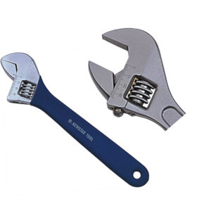 Multi size adjustable spanner inch wrench with dipped handle